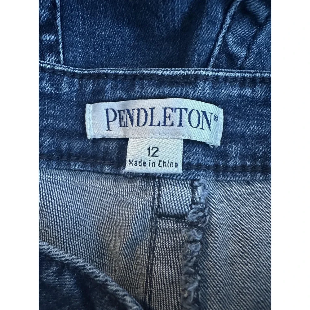 Pendleton Jeans‎ Womens 12 Blue Medium Wash Straight Stretch Denim Pants Casual